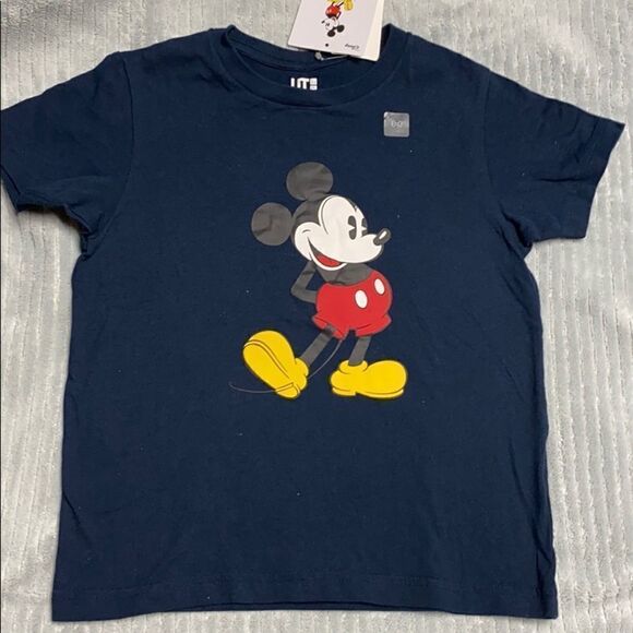 Disney Mickey Mouse Tee Shirt - Navy - UNIQLO - Picture 1 of 3